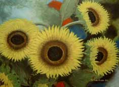 "Groe Sonnenblumen" - lbild - Online-Galerie Nr.32
